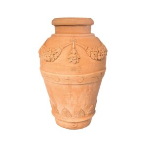 Terakotová amfora Colletto s reliéfními girlandami a akantovými listy