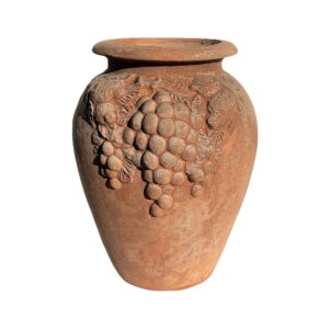 terakotová amfora s motivem hroznů Impruneta