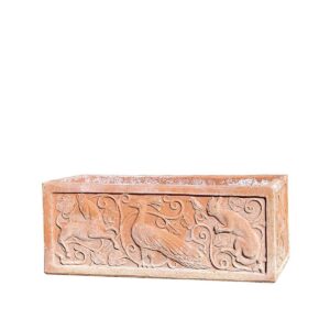 Terakotový box Byzantine s pávem