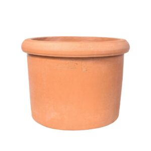 hladký terakotový květináč s lemem impruneta
