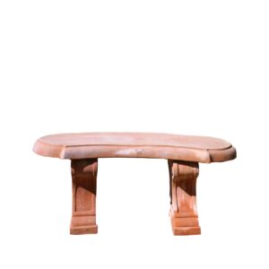 Zatočená terakotová lavička