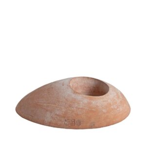 Nízký terakotový objekt Stone Pot inspirovaný říčním kamenem