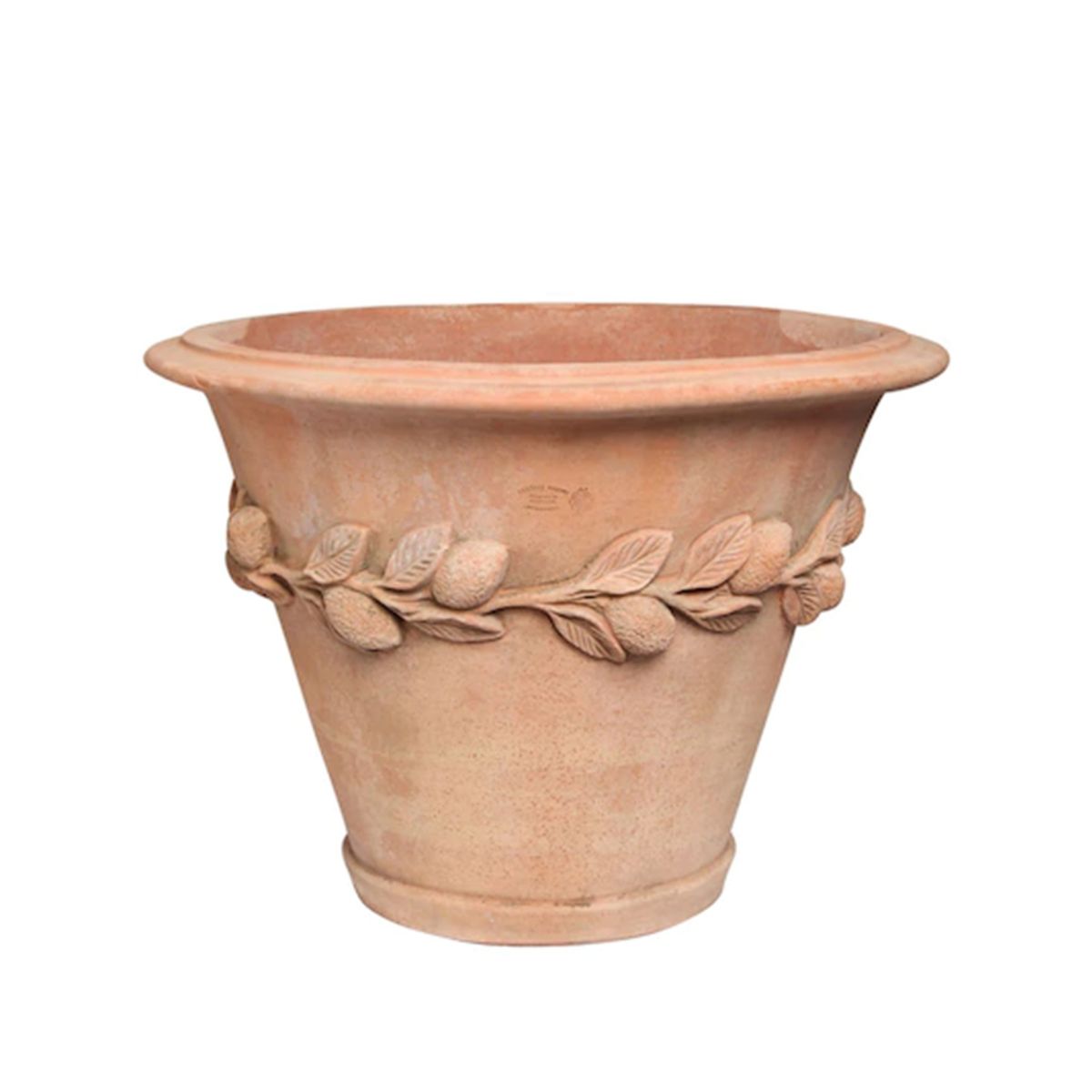 Klasický květináč pro citronovník zdobený citrusy a listy